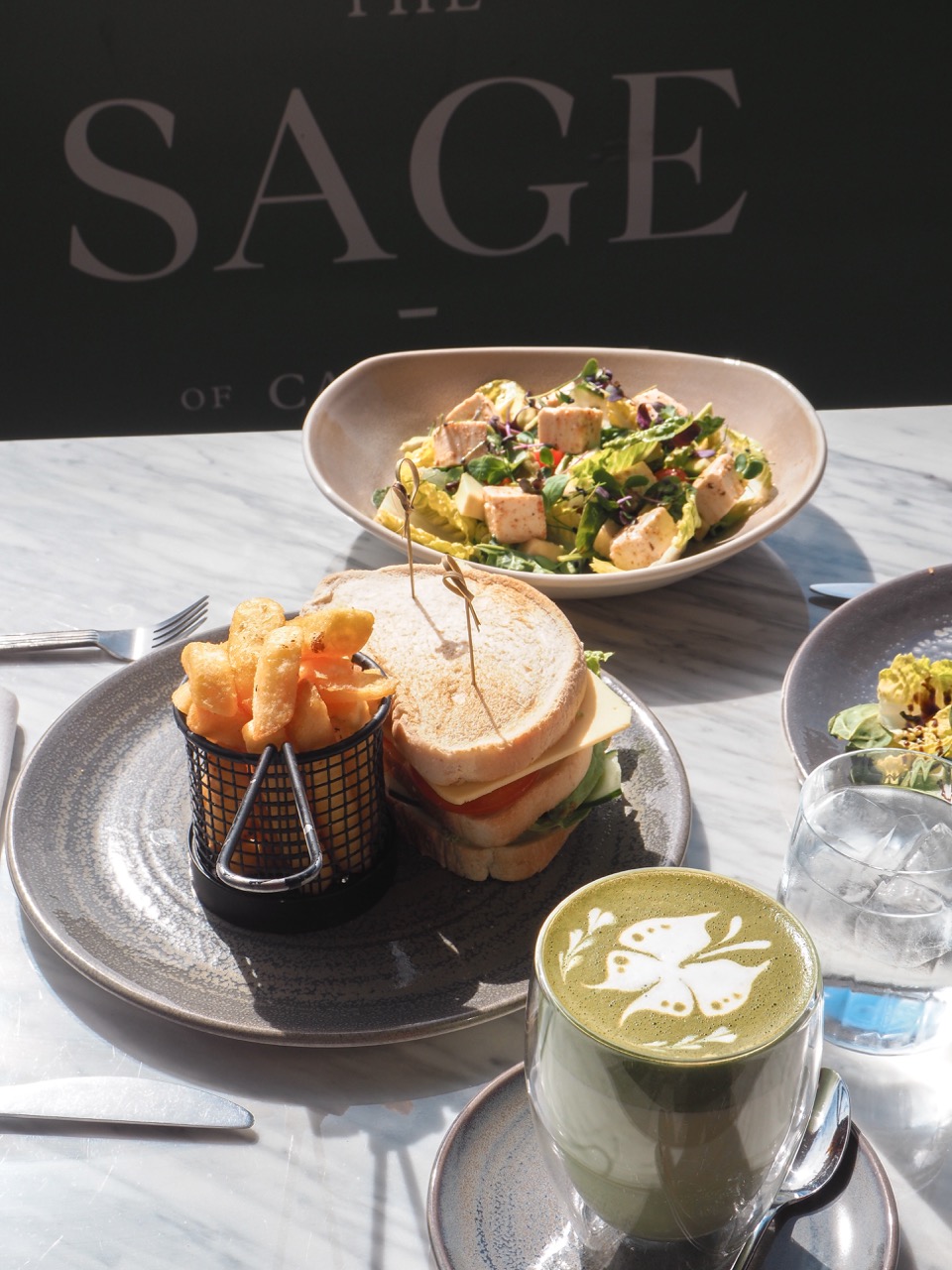 Lunch in Cambridge - Matcha Latte - The Sage of Cambridge